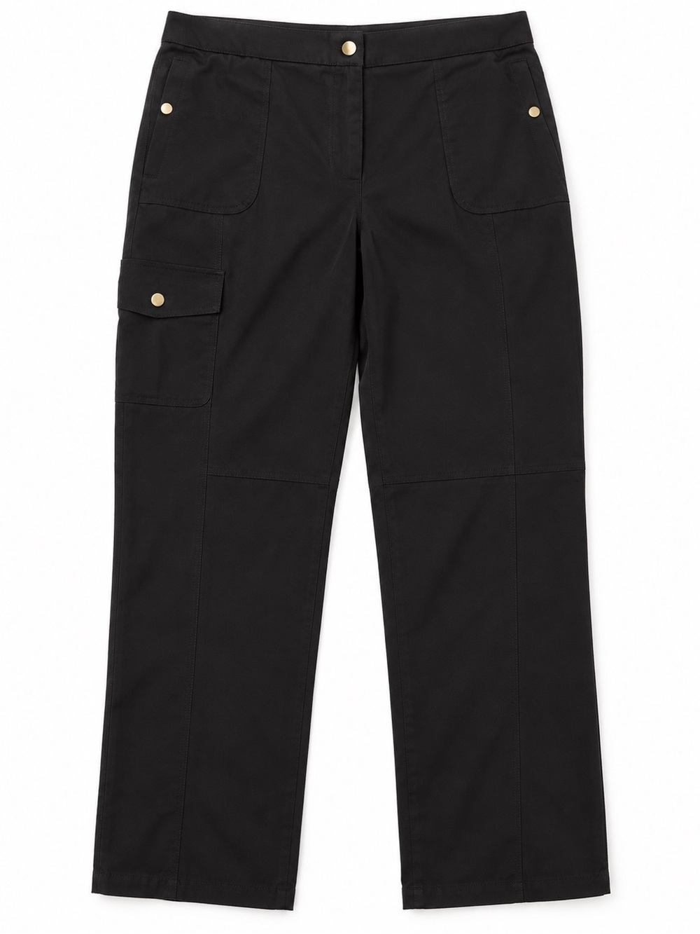 Chico’s Zenergy Black Cargo Pants 1.5 Short Stretch Straight Leg - Picture 2 of 6